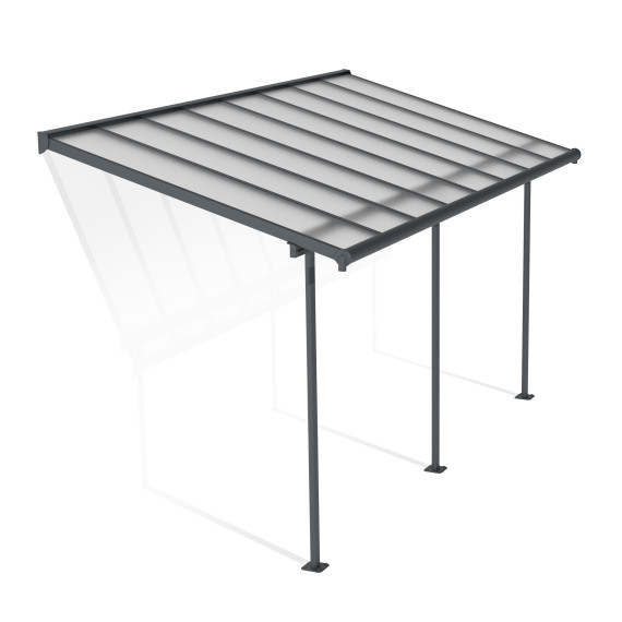 Terrassetak i kun 2,3m dybde. Perfekt til smale verandaer eller balkong.