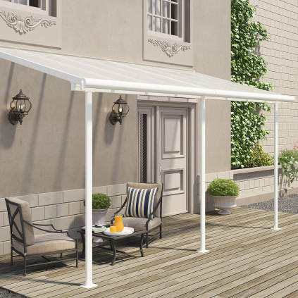 Terrassetak i kun 2,3m dybde. Perfekt til smale verandaer eller balkong.